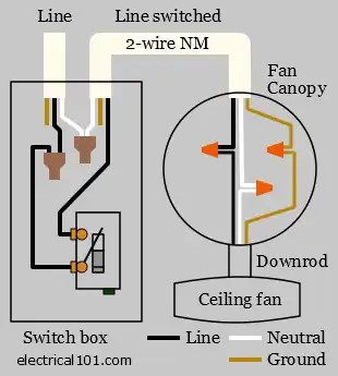 Ceiling Fan 1 Switch Wiring Diagram